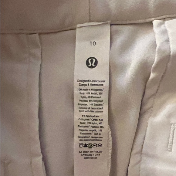 NWT lululemon Cream Wide-Leg Pleated Trousers - Picture 10 of 10